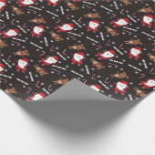 Niedlicher Santa Claus Rudolph Reindeer Pattern Geschenkpapier (Ecke)