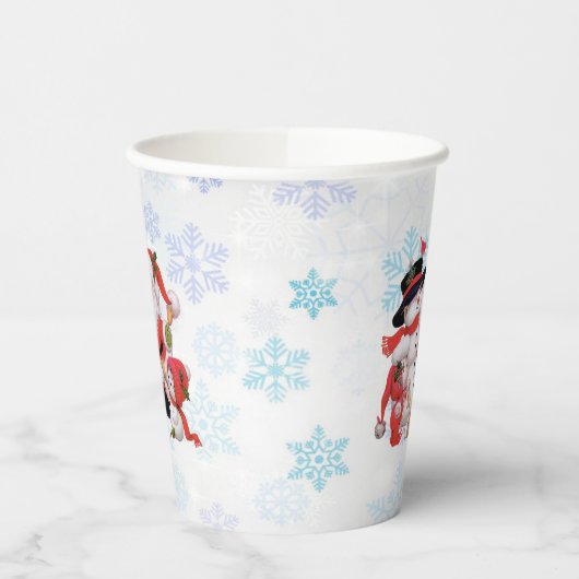 Niedlicher Santa Claus Snowman Snow Pappbecher (Links)