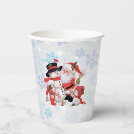 Niedlicher Santa Claus Snowman Snow Pappbecher