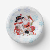 Niedlicher Santa Claus Snowman Snow Pappteller (Vorderseite)