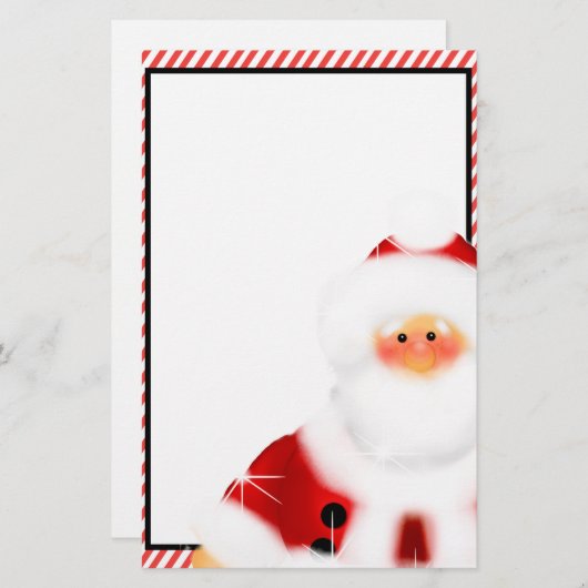 Niedlicher Santa Claus Stationary Briefpapier (Vorne/Hinten)