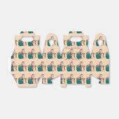 niedlicher Santa, der sich auf Weihnachten vorbere Geschenkschachtel (Ungefaltet)