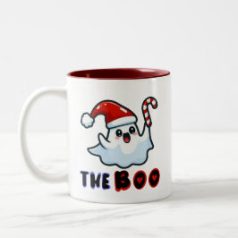 Niedlicher Santa Ghost Die Boo-Tasse Zweifarbige Tasse