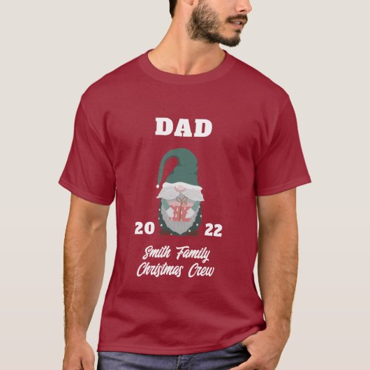 Niedlicher Santa Gnome Vater Weihnachten T-Shirt (Vorderseite)