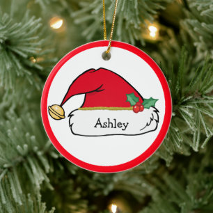 Niedlicher Santa Helper Personalisierter Weihnacht Keramik Ornament