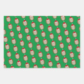 Niedlicher Santa Igel Geschenkpapier Set (Vorderseite 2)