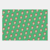 Niedlicher Santa Igel Geschenkpapier Set (Vorderseite)