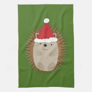 Niedlicher Santa Igel Geschirrtuch