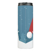 Niedlicher Santa individuelle Name Thermosbecher (Rückseite)