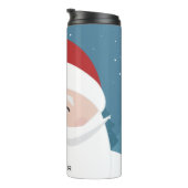 Niedlicher Santa individuelle Name Thermosbecher (Nach rechts gedreht)