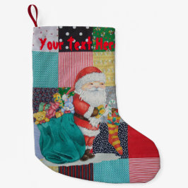 Niedlicher Santa-Lieferant von Geschenkartikeln Kleiner Weihnachtsstrumpf
