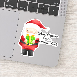 Niedlicher Santa mit dem Aufkleber für Vinyl-Aufkl