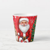 Niedlicher Santa mit Kaninchen Milchtasse (Vorderseite)
