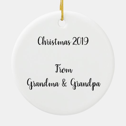 Niedlicher Santa mit Name Keramik Ornament (Hinten)