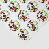 Niedlicher Santa Panda Bär mit Spielzeugtasche Seidenpapier (Ausschnitt)