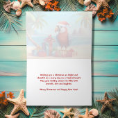 Niedlicher Santa Parrot Tropical Beach Weihnachten