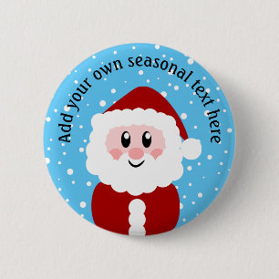Niedlicher Santa Personalisiert Button
