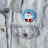 Niedlicher Santa Personalisiert Button (Beispiel)