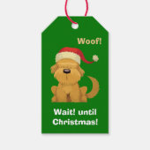 Niedlicher Santa Puppy bis Weihnachten Geschenkanhänger (Vorderseite)