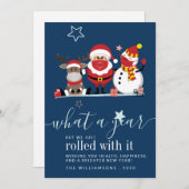 Niedlicher Santa Reindeer Snowman 2020 Skript Weih (Vorne/Hinten)