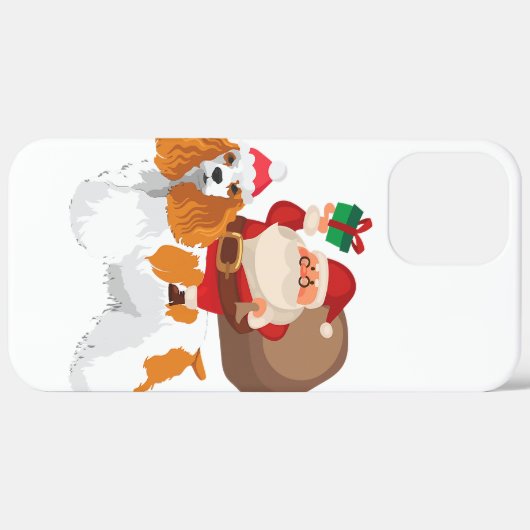 Niedlicher Santa Riding Cocker Spaniel Weihnachten Case-Mate iPhone Hülle (Hinten (horizontal))
