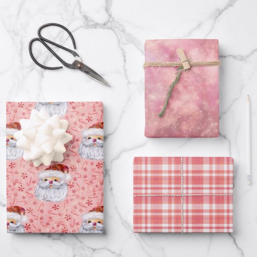 Niedlicher Santa Rosa Geschenkpapier Set (Vorderseite)
