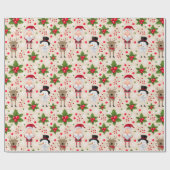 Niedlicher Santa Santa Santa Santa Santa Geschenkpapier (Flach)