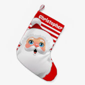 Niedlicher Santa Santa Santa Santa Santa Kleiner Weihnachtsstrumpf (Vorderansicht (hängend))
