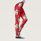 Niedlicher Santa Santa Santa Santa Santa Leggings (Rechts)