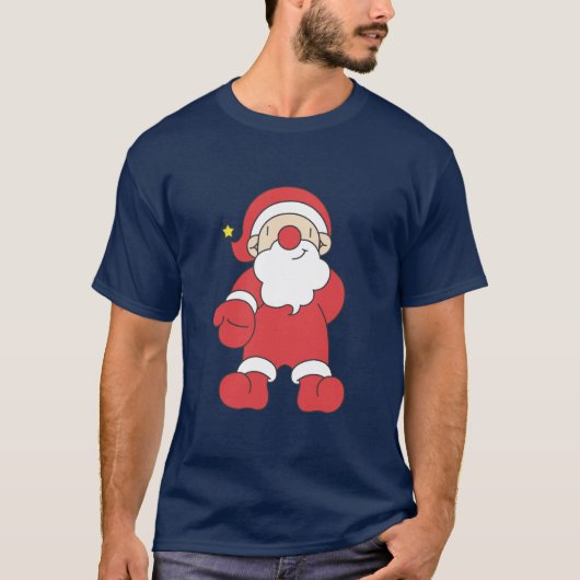 Niedlicher Santa Santa Santa Santa T-Shirt (Vorderseite)