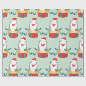 Niedlicher Santa Shark Geschenkpapier (Flach)