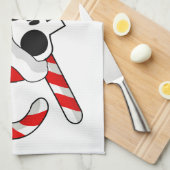 Niedlicher Santa Skull mit Candy Canes Handtuch (Viertel Falte)