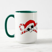 Niedlicher Santa Skull mit Candy Canes Tasse (Links)