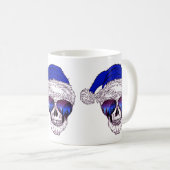 Niedlicher Santa Skull mit Sonnenbrille Kaffeetasse (VorderseiteRechts)