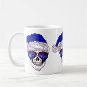 Niedlicher Santa Skull mit Sonnenbrille Kaffeetasse (Links)