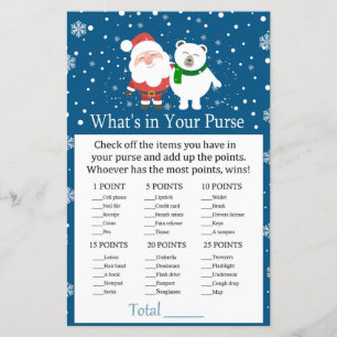 Niedlicher Santa und Eisbär Was ist in deiner Hand