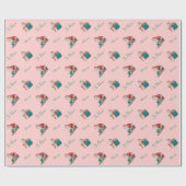 Niedlicher Santa und verpackte Pakete für Weihnach Geschenkpapier (Flach)