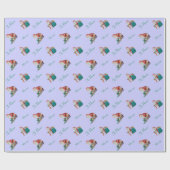 Niedlicher Santa und verpackte Pakete für Weihnach Geschenkpapier (Flach)