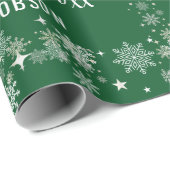 Niedlicher Santa Unicorn Modernes Skript Personali Geschenkpapier (Rolleneckpunkt)