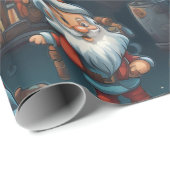 Niedlicher Santa-Workshop Geschenkpapier (Rolleneckpunkt)