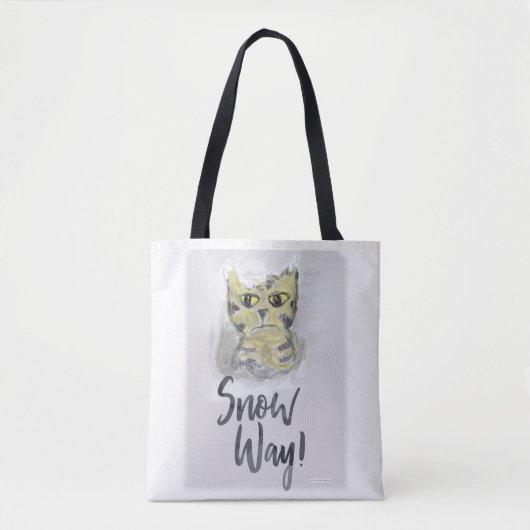 Niedlicher Sassy Fun Snow Way Painted Cat Slogan Tasche (Vorderseite)