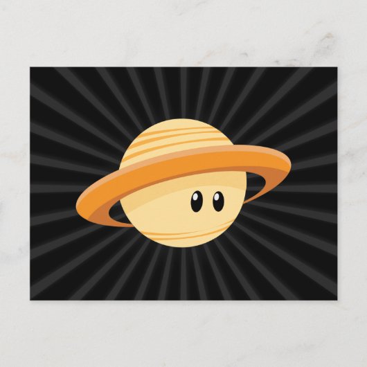 Niedlicher Saturn Planet Postkarte (Vorderseite)