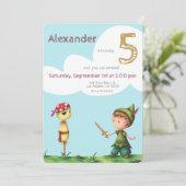 Niedlicher Scarecrow Pirate Adventure Kindergeburt Einladung (Stehend Vorderseite)