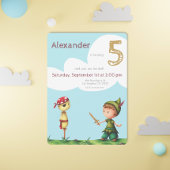 Niedlicher Scarecrow Pirate Adventure Kindergeburt Einladung