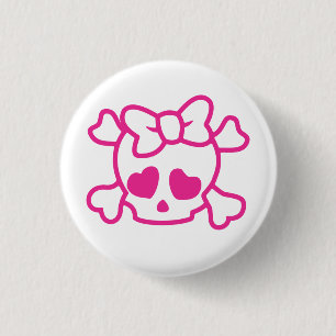 Niedlicher Schädel Button