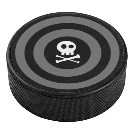 Niedlicher Schädel Eishockey Puck (3/4)