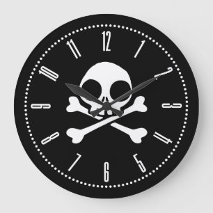 Niedlicher Schädel Große Wanduhr