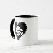 Niedlicher Schädel im Herzen Tasse (Vorderseite Links)