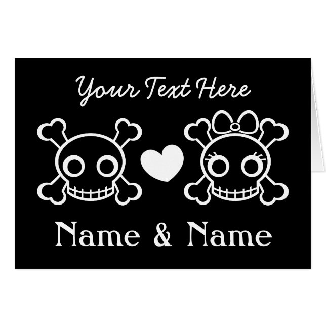 Niedlicher Schädel-Partner (Vorderseite (Horizontal))