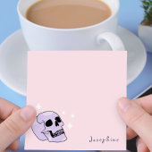 Niedlicher Schädel Rosa und Lila Post-it Klebezettel